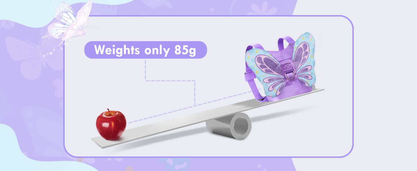 girl toddler leashes harness wrist link backpack, baby leash purple butterfly leash for kids