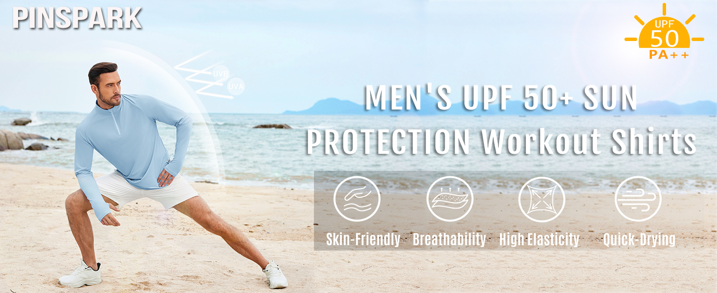 PINSPARK Workout Shirts UPF50+