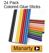 24 pack colored glue sticks 7*200