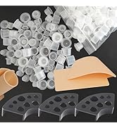 Emalla 305Pcs 3MM Tattoo Skin and Ink Caps Kit - 2Pcs 3MM Thick Tattoo Skin Practice and 3Pcs Bla...