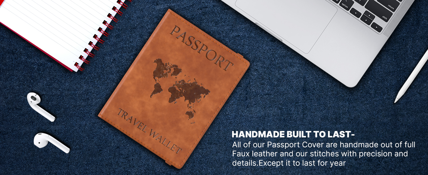 FEDUS Premium Passport Holder for Men and Women Passport Cover Case Wallet with Credit/Debit Card,