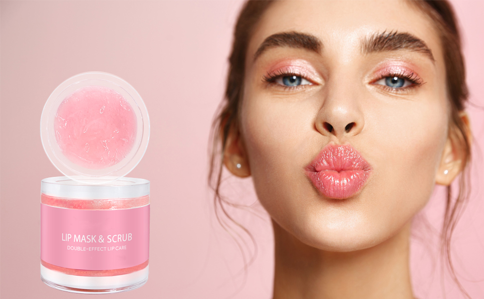 De Bálsamo Labial y Exfoliante Labial 2 en 1 Set,
