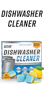 active, dishwasher, cleaner, tablets
