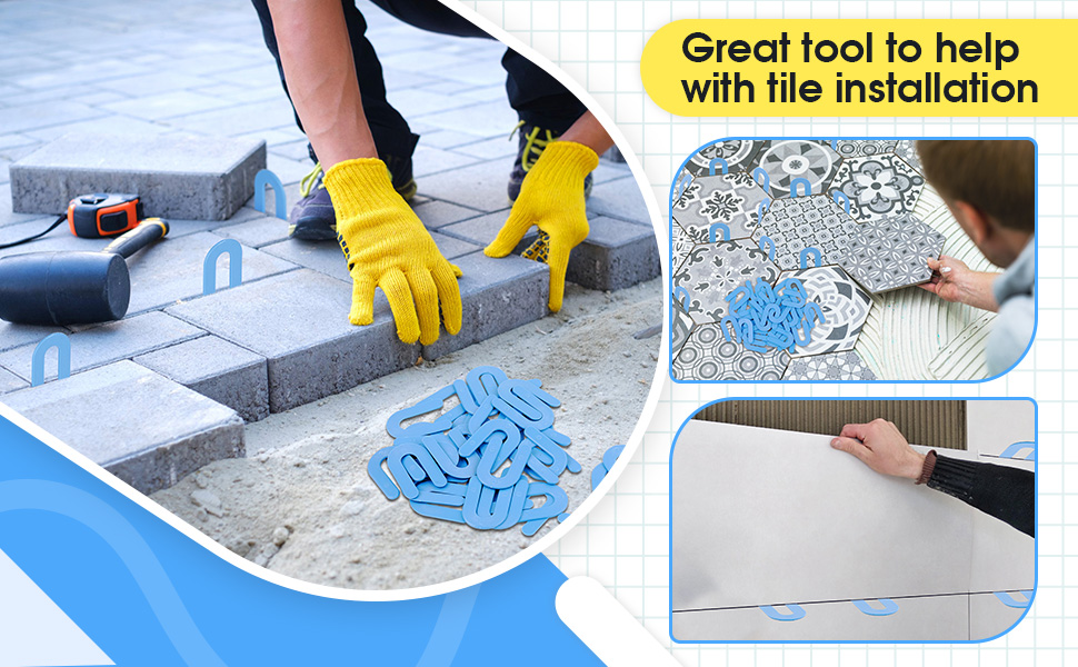 Horseshoe Shim Tile Spacers 1/16 Inch Tile Spacers U Shape Plastic