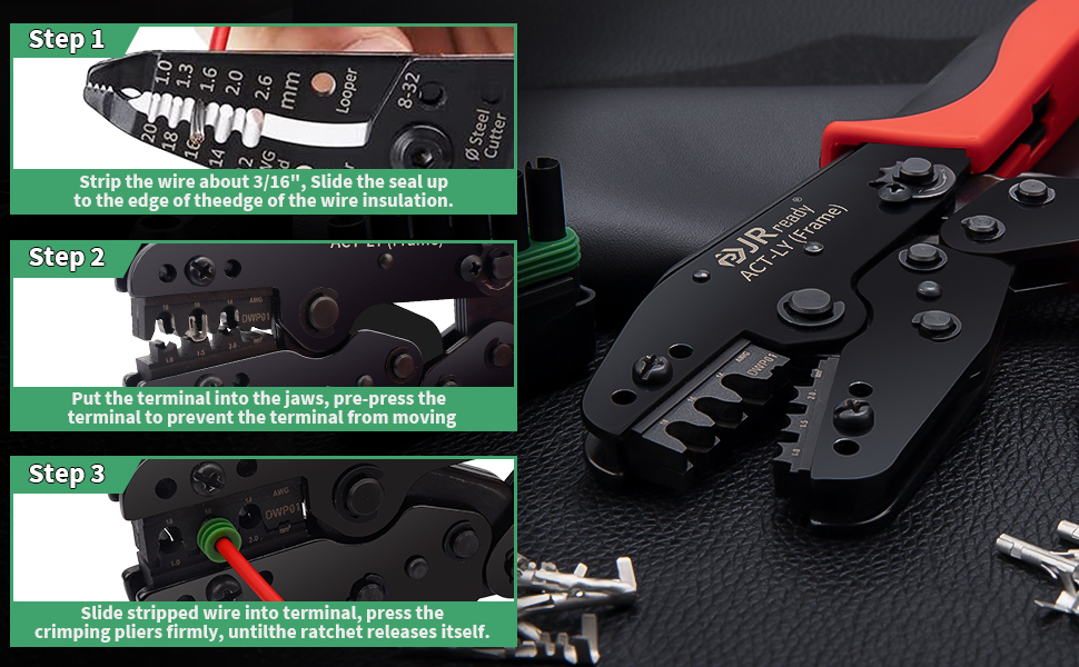 JRready ST2159 Weather Pack Crimpers Crimping Tool for Delphi