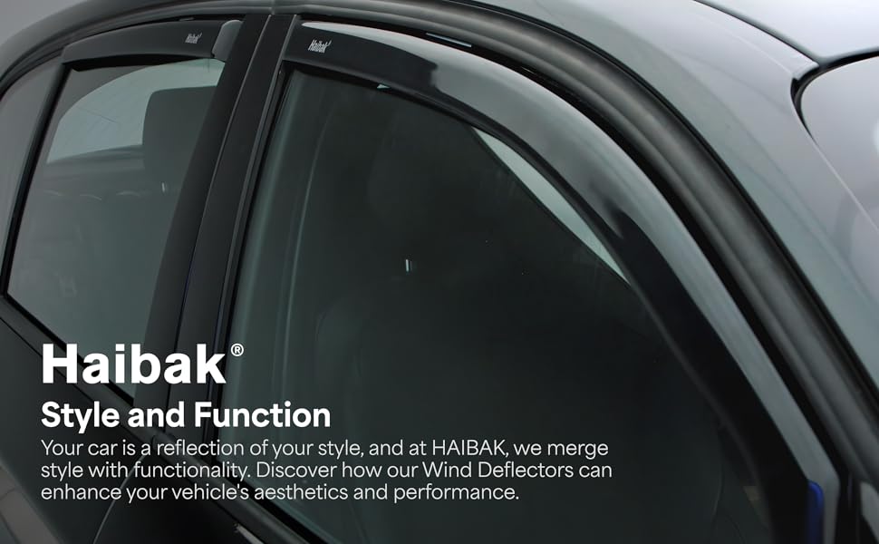 Haibak Wind Deflectors Set Compatible With Fiat 500 Abarth 2007 Onwards