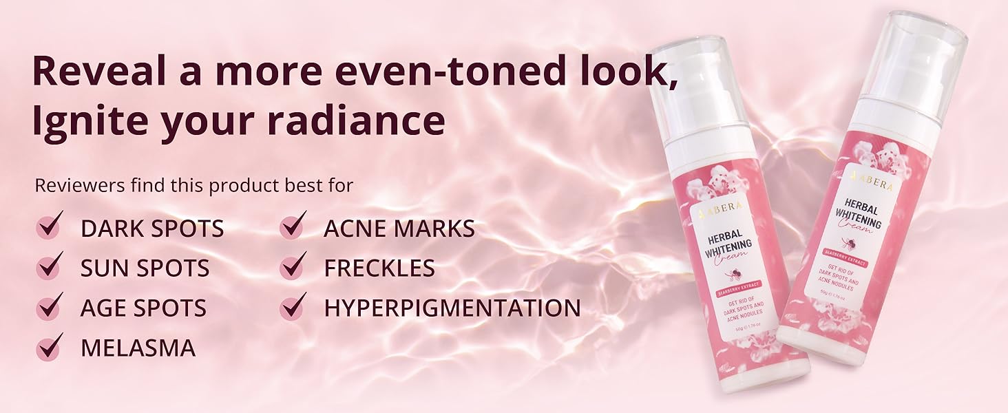 Abera Dark Spot Corrector Cream for Face Body Sensitive Areas Remover Arbutin & Niacinamide
