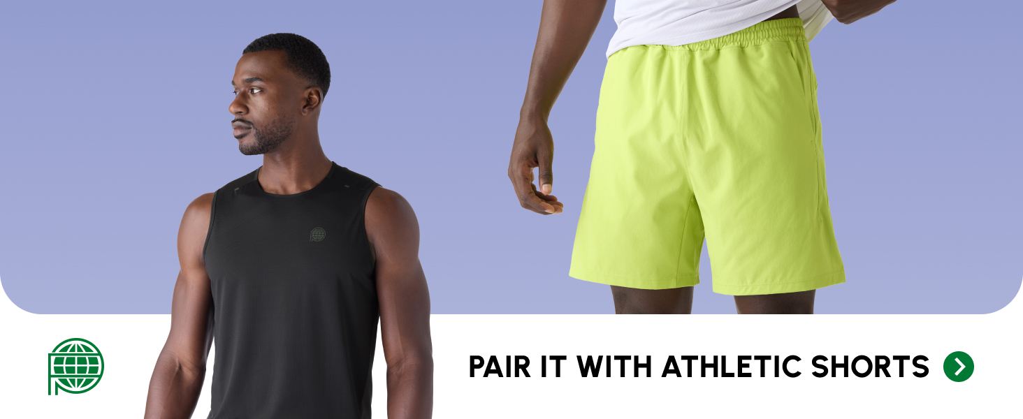 Future Planet Men's Horizon Quick-Dry Performance Sport Athletic Active Outdoor Muscle Tee Tank Top