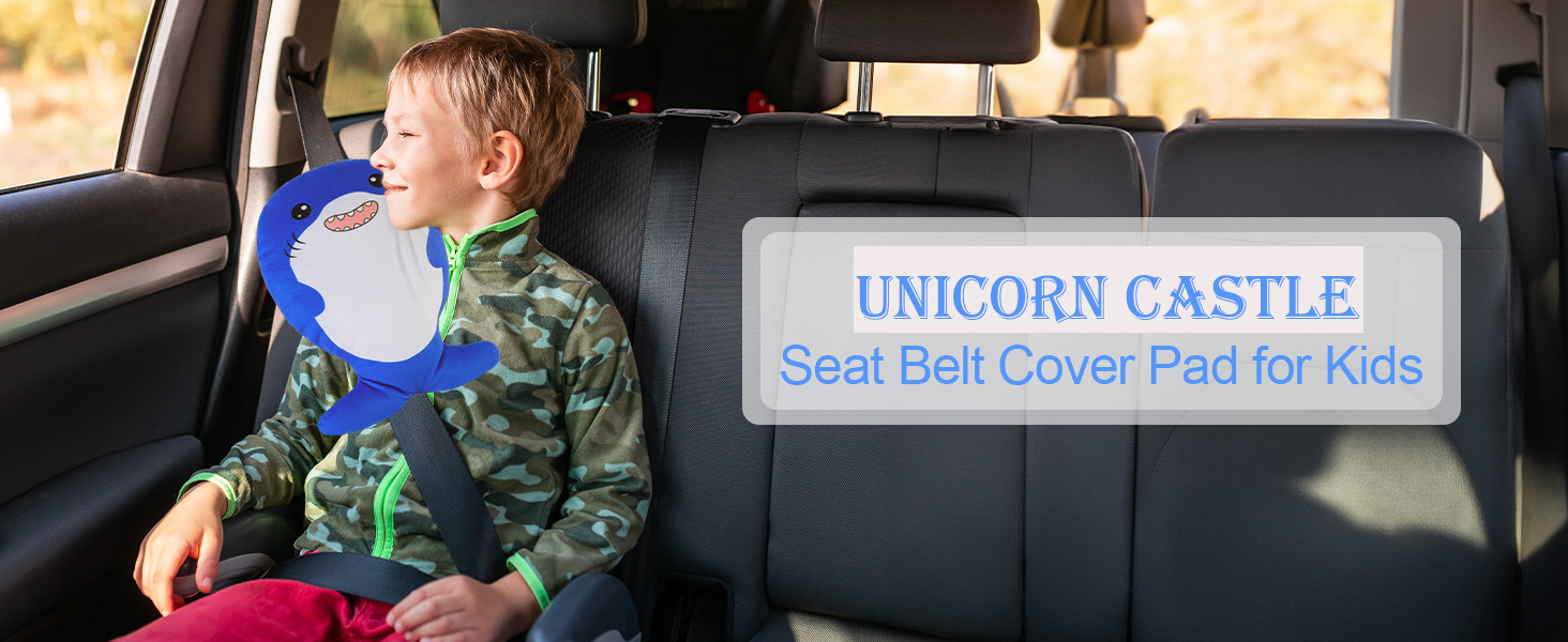 Seatbelt Covers for Kids Comfortable Seat Belt Pads Cute Travel Pillow Car Seat Head Support for