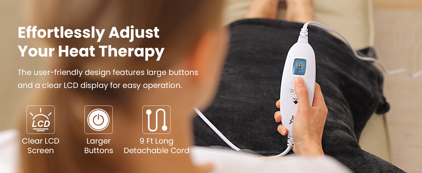 BOB AND BRAD Weighted Heating Pad for Back Pain Relief, 24