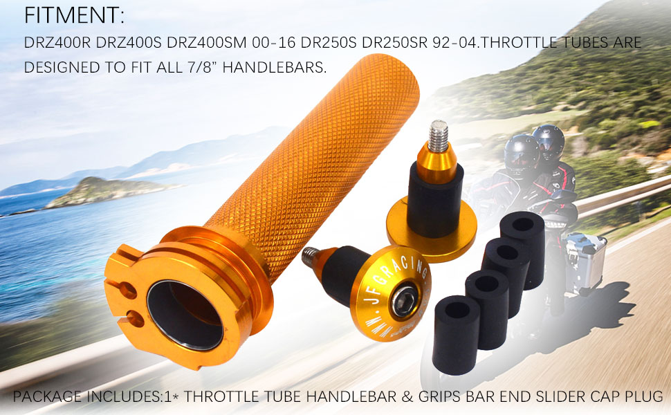 JFG RACING Throttle Tube Twist Throttle Bar Ends Cap PlugsHand Grips Throttle Gas