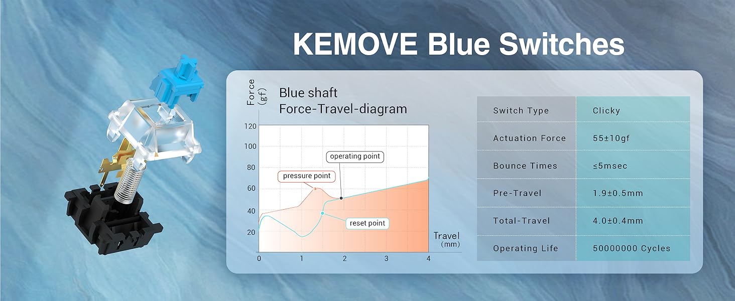 Blue Switches Mechanical Keyboard