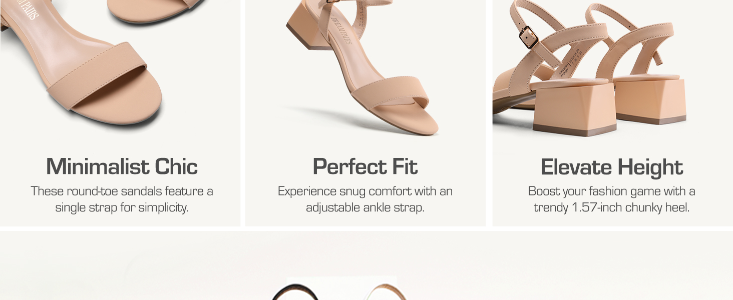 DREAM PAIRS Women's Low Heels for Women