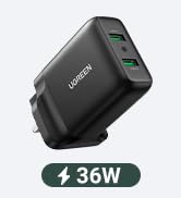 usb a charger qc 36w