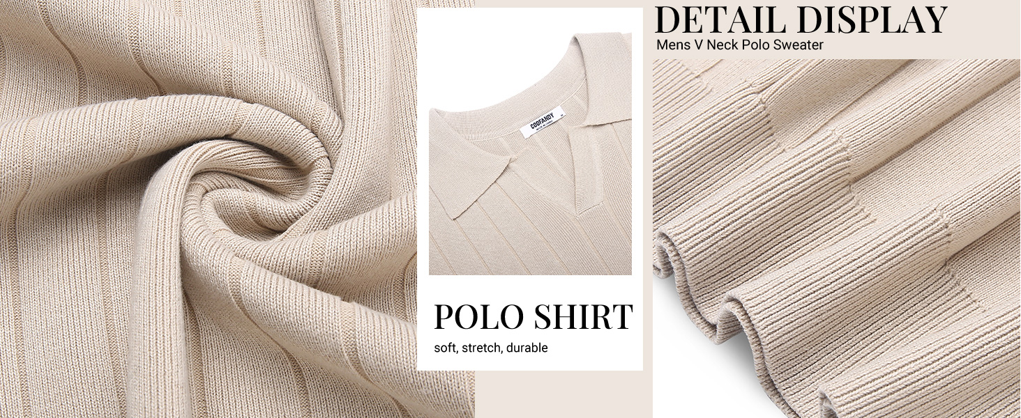 polo sweater for men details