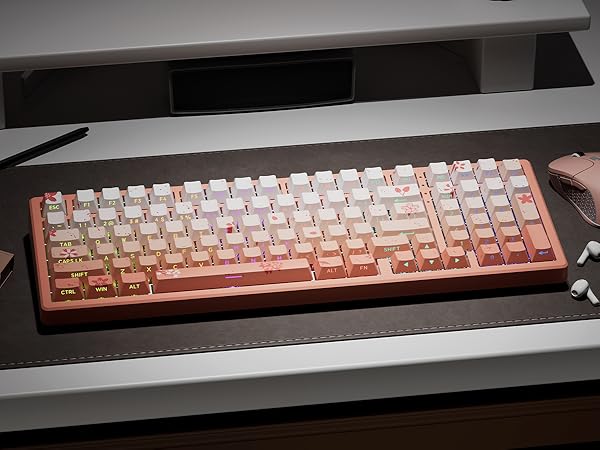 cherry様 Amazon.com: XVX Cherry Blossoms PBT Keycaps, Double Shot