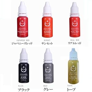眉毛インク6本セット　バイオタッチ　アートメイク　タトゥ-色素◼︎匿名配送◼︎ 眉毛インク6本セット バイオタッチ アートメイク タトゥ-色素