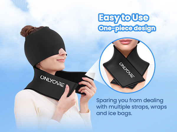 Migraine Relief Cap and Neck Ice Pack Wrap Gel Set