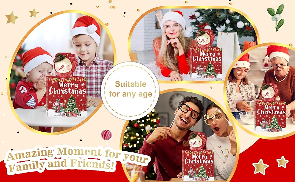 Christmas Party Gifts, Christmas Money Box for Cash Pull, Christmas Money Pull Box for Kids Adults