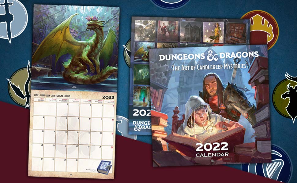 Uno Calendar 2022 Official Dungeons & Dragons 2022 Wall Calendar, 2022 Calendar, 12" X 12"  Square Wall Calendar 2022 (Free Poster Included), Family Calendar 2022,  Kids Calendar 2022 : Amazon.co.uk