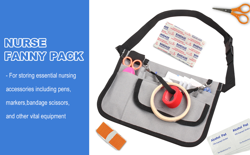 Wessleco Nurse Fanny Pack, Nurse Waist Pouch with Tape
