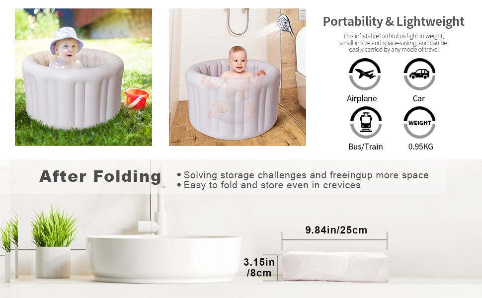 inflatable baby bathtub