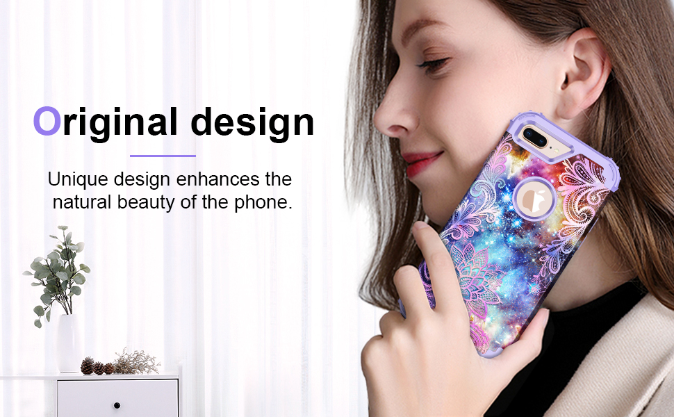 Rancase for iPhone 8 Plus Case,iPhone 7 Plus Case,Three