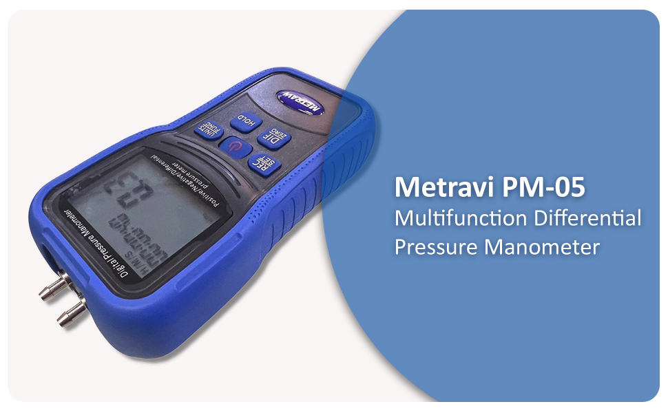 Metravi PM05 Multifunction Differential Pressure Manometer measures