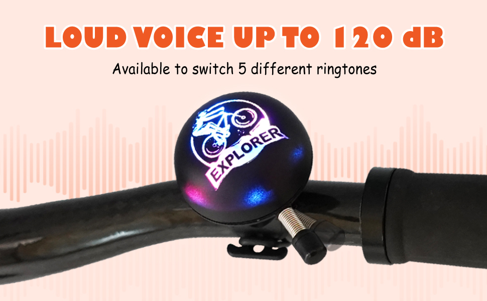 LEISPO Bicycle Bell 5 Modes, Bike Electric Horn (ep) 120dB