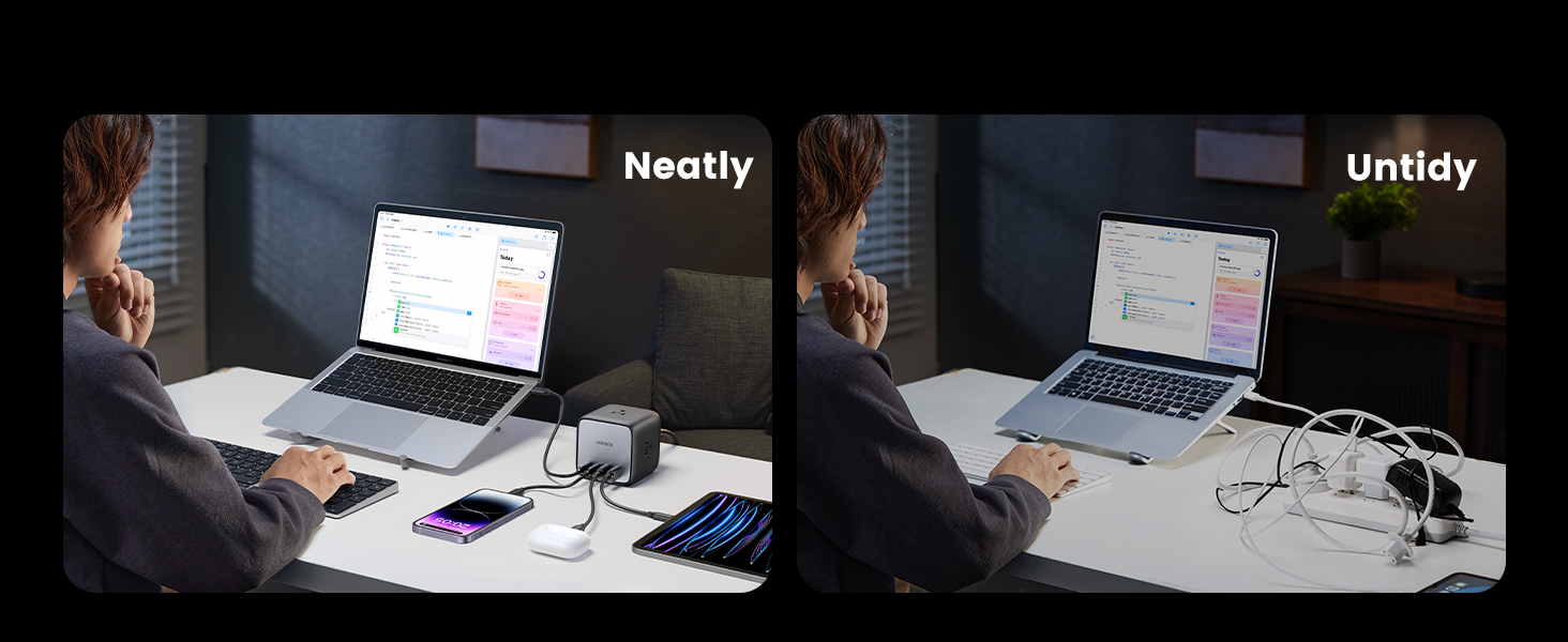 Amazon.com: UGREEN 65W USB-C Charging Station with AC Outlet, Nexode 7 ...