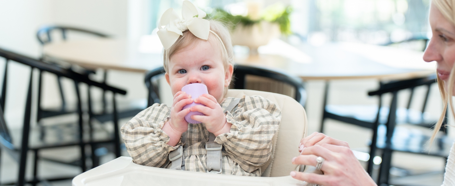 silicone baby training cups soft open cup non-slip grip weighted base gentle gums teeth safe