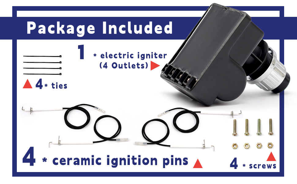 Dusledel Grill Igniters Kit Replacement for Blackstone