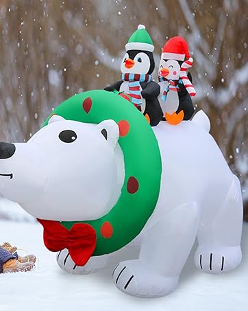 Christmas Inflatable Polar Bear