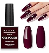 Makartt Dark Burgundy Red Gel Polish: Vintage Nail Polish Intense Color Soak Off Gels LED UV Ligh...