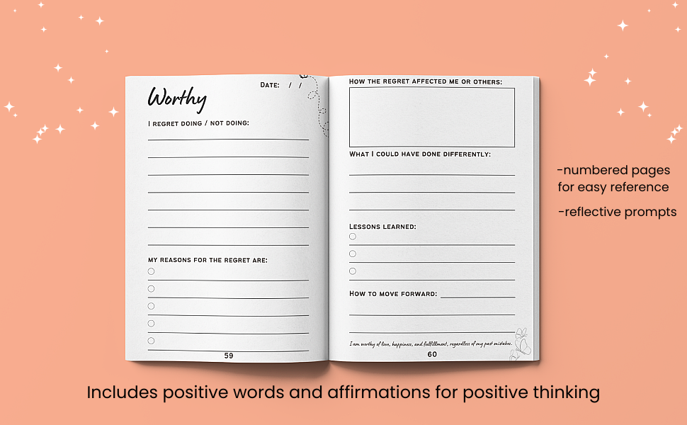 book about regret journal notebook letting go overcoming