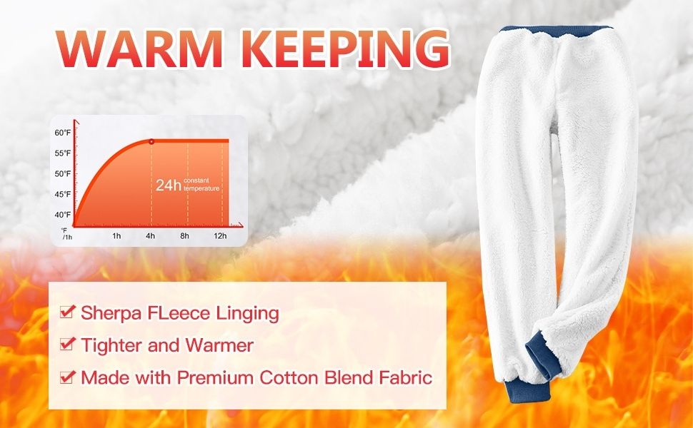 Women's Warm Sherpa Lined Athletic Sweatpants