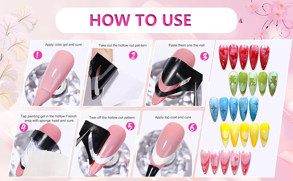 Stencils Tool for Women Girls Nail Art Accessories