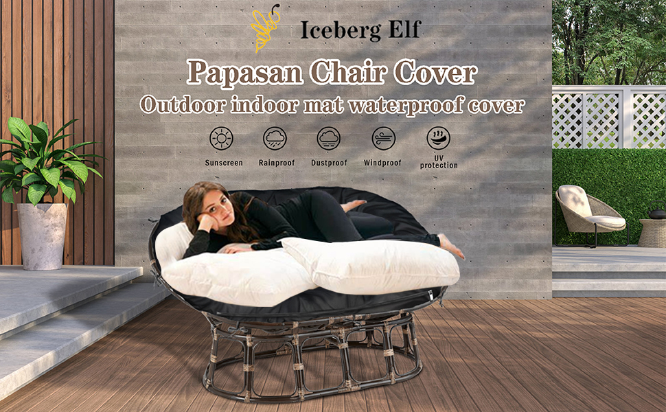 Iceberg Elf Double Papasan Chair Cushion Cover Waterproof