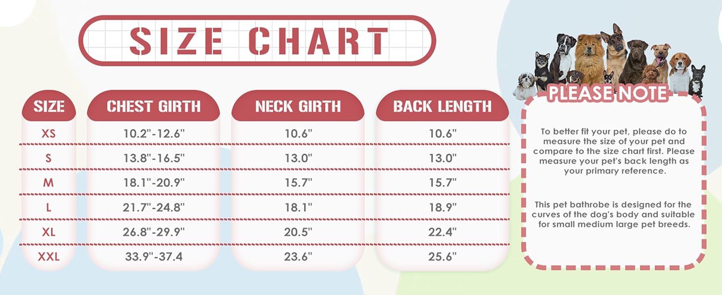 DENTRUN Dog Bathrobe Super Absorbent Dog Bath Robe for