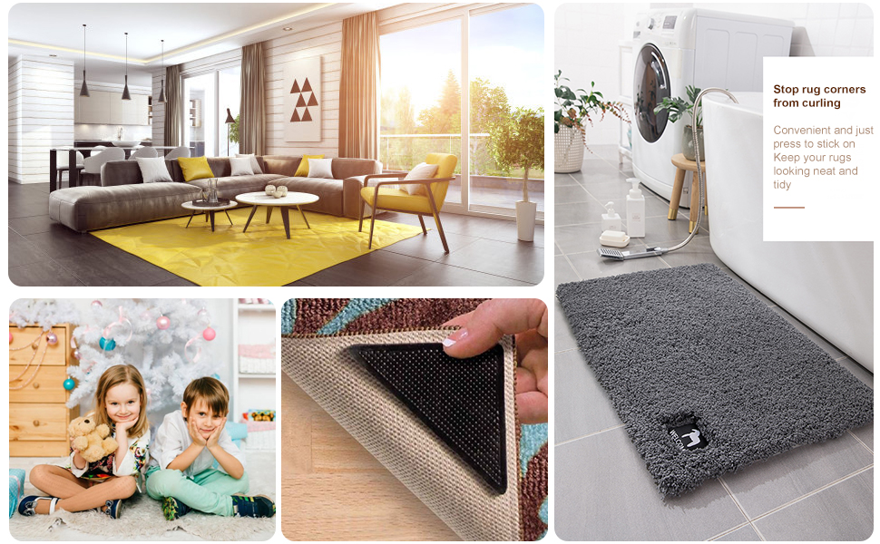 Rug Gripper Carpet, 8pcs Anti Slip Rug Grips Non Slip Rug Pad Grippers