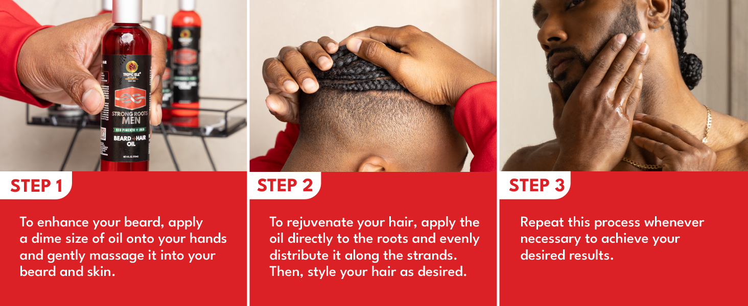 Strong Roots Men Beard + Hair Oil
