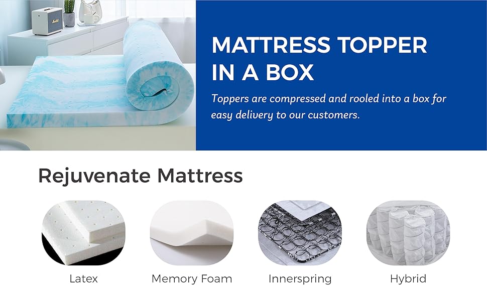 Full Mattress Topper 2 Inch Memory Foam Mattress Topper