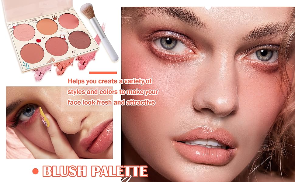 Six Color Blush Palette
