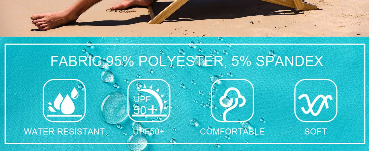 difficort Mens Swim Trunks Quick Dry Bathing Suit 9 inch Inseam Board