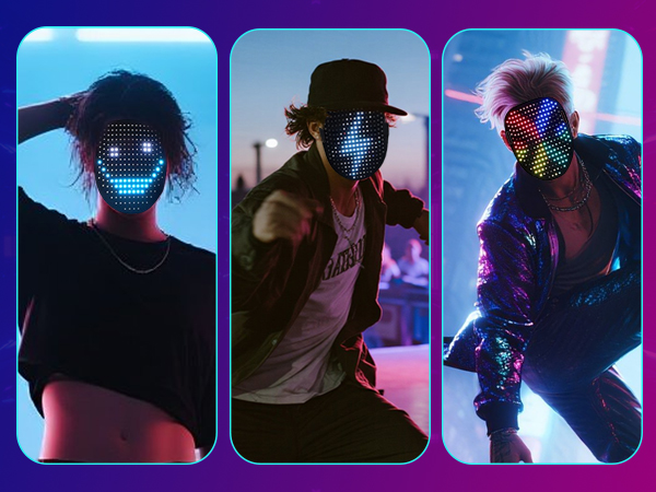 Amazon.com: YXYaoZhengYiGeYi LED Mask with Gesture Sensing