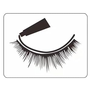 Spread the glue evenly on the roots of the eyelashes and wait for the glue is half dry.