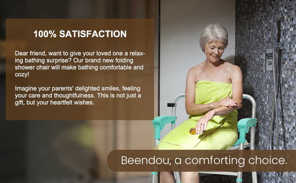 UShaped Folding Shower Chair, Collapsible Shower Chair for