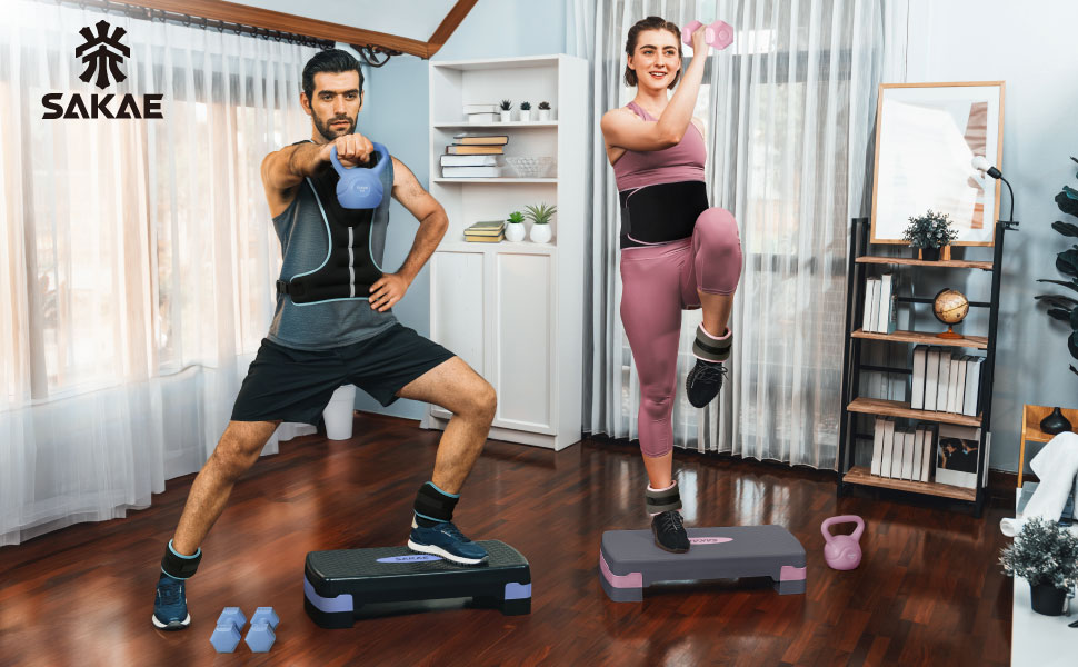 Adjustable Height Aerobic Stepper