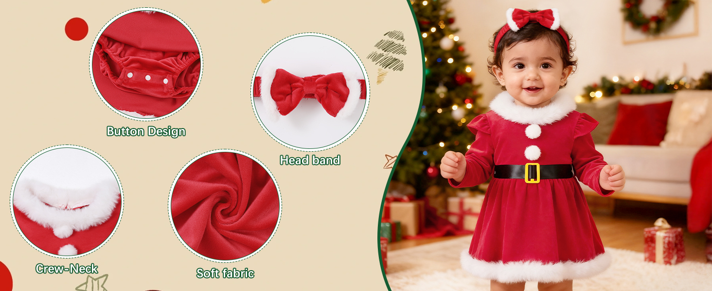 Infant Baby Girl Christmas Outfit