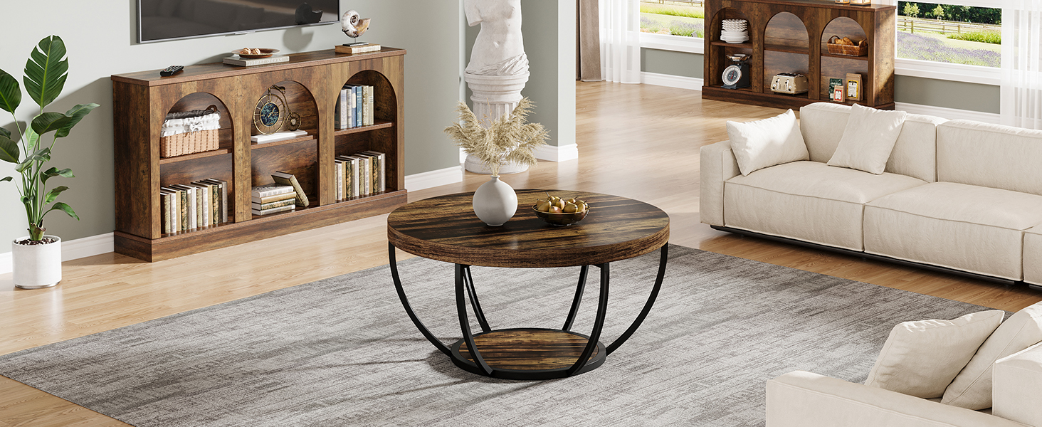 Tribesigns Round Coffee Table